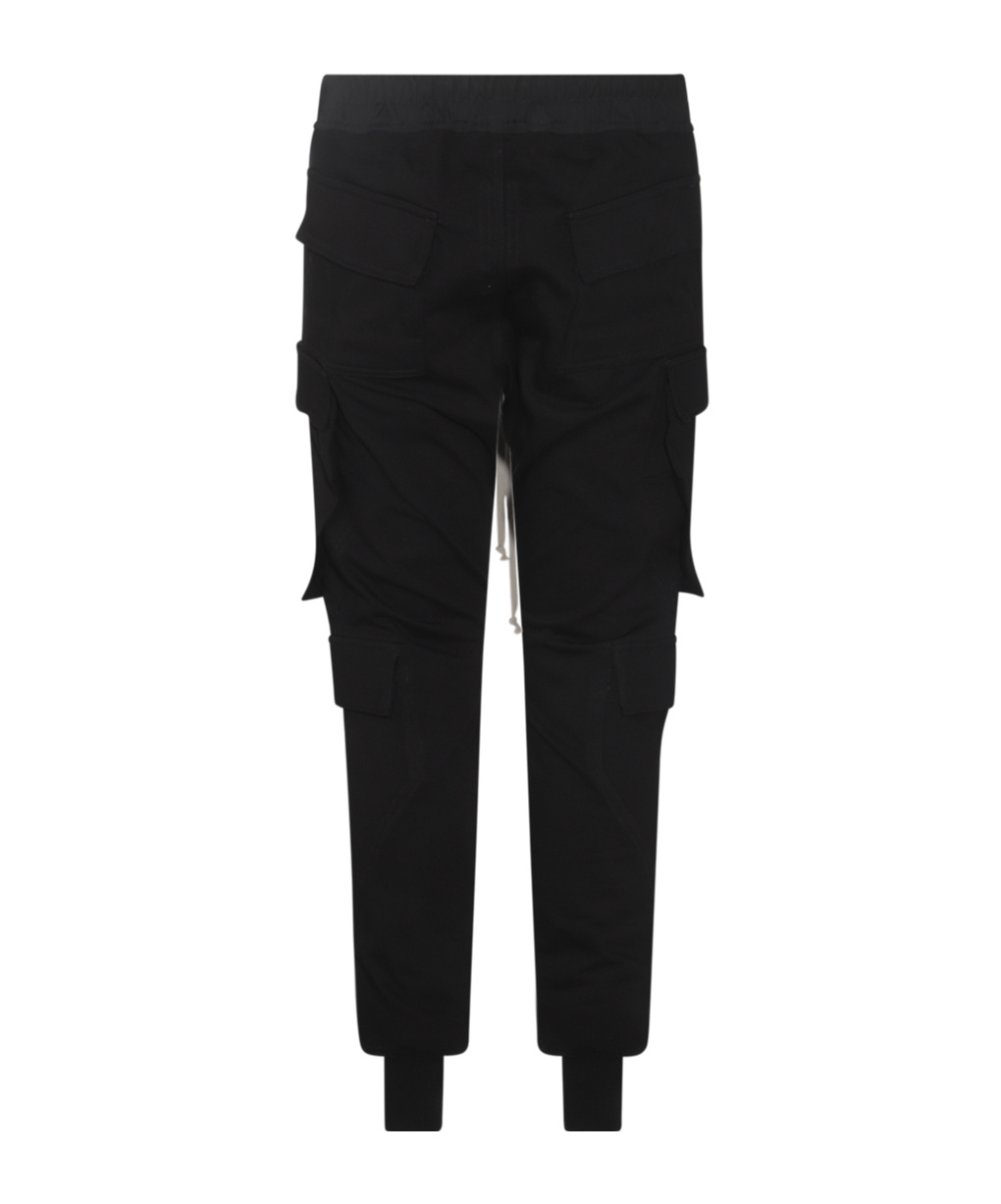 Rick Owens Men Mastodon Megacargo Organic Cotton Jogging Trouser In Black
