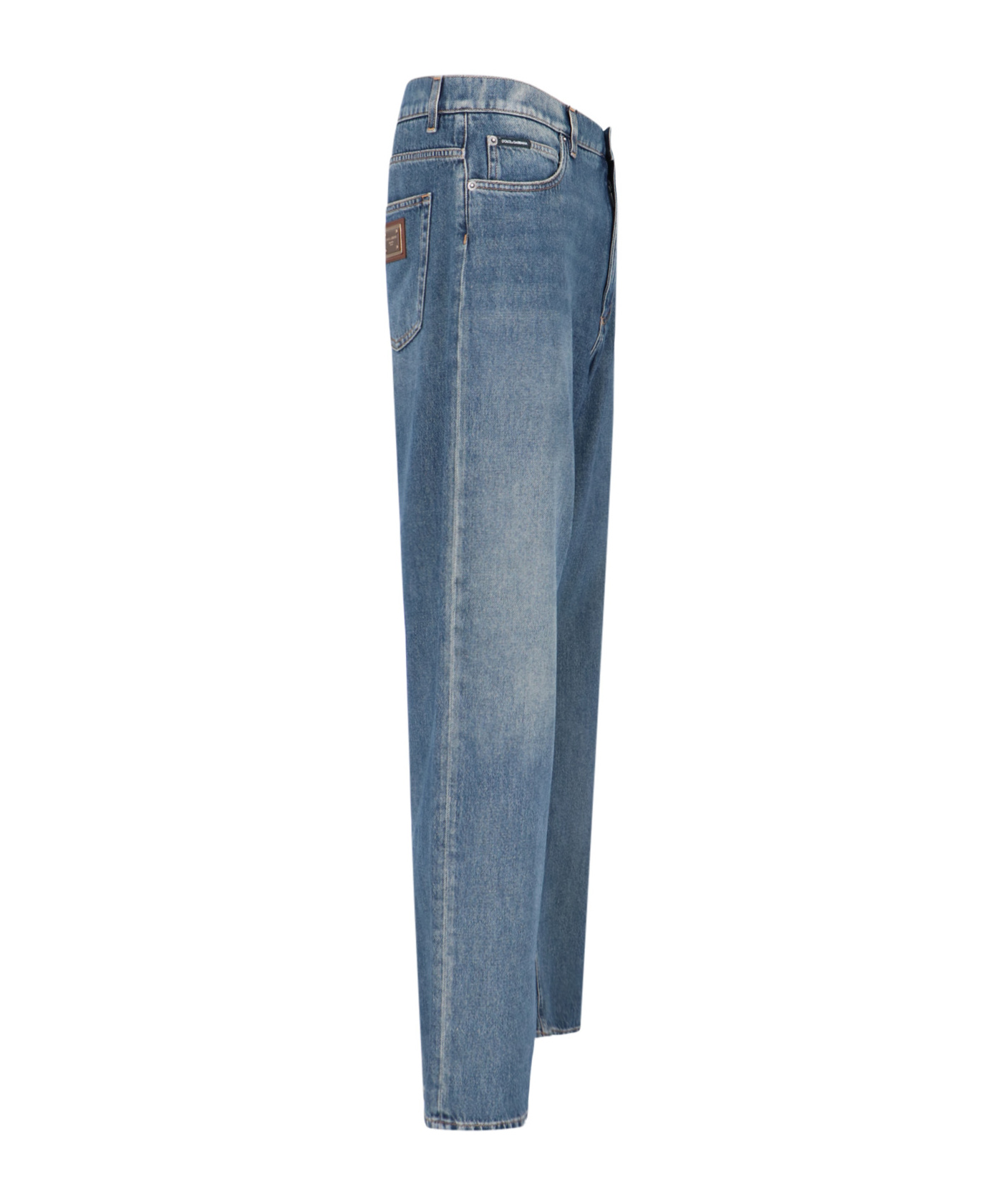 DOLCE & GABBANA DOLCE  GABBANA LOGO PLAQUE STRAIGHT LEG JEANS