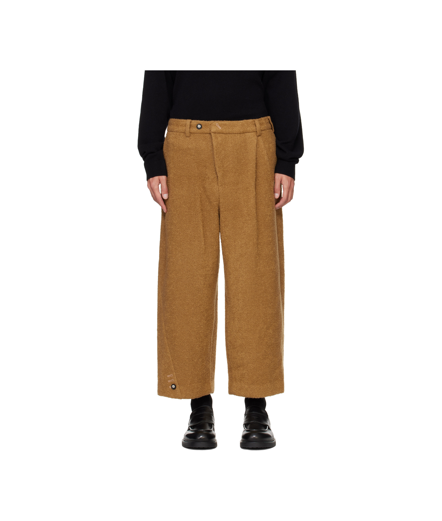 Ader Error Wide-leg Casual Pants In Brown