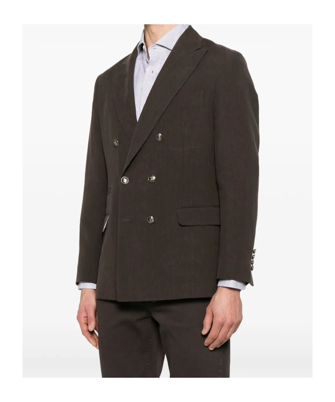 Shop Brunello Cucinelli Linen Blazer In Black