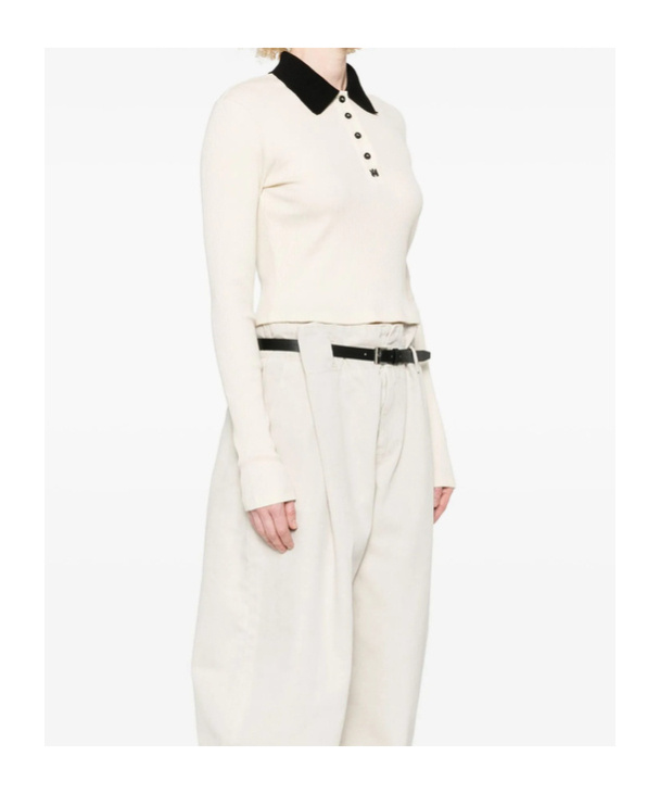 Amiri Long-sleeved Polo Shirt In Neutral