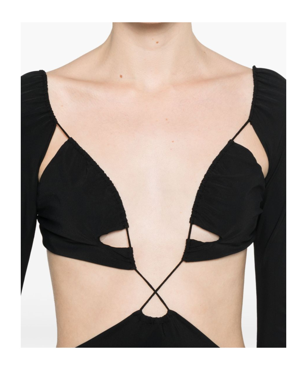Amazuìn Amazuin Stretch Jersey Minidress With Cut-out Details