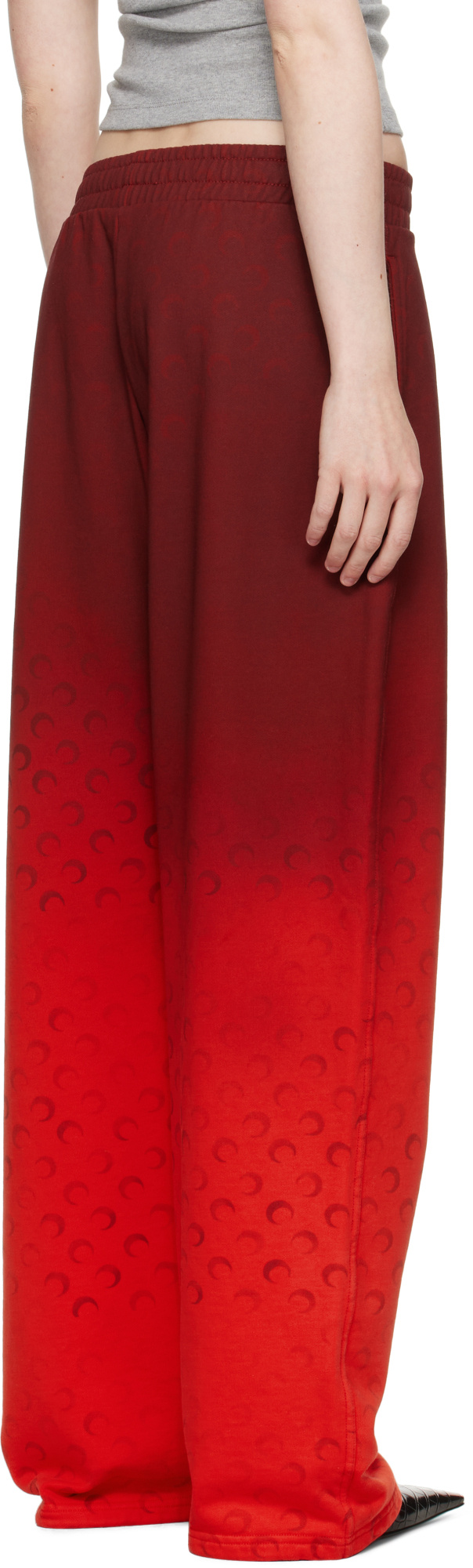 MARINE SERRE RED MOON FADED FLEECE SWEATPANTS