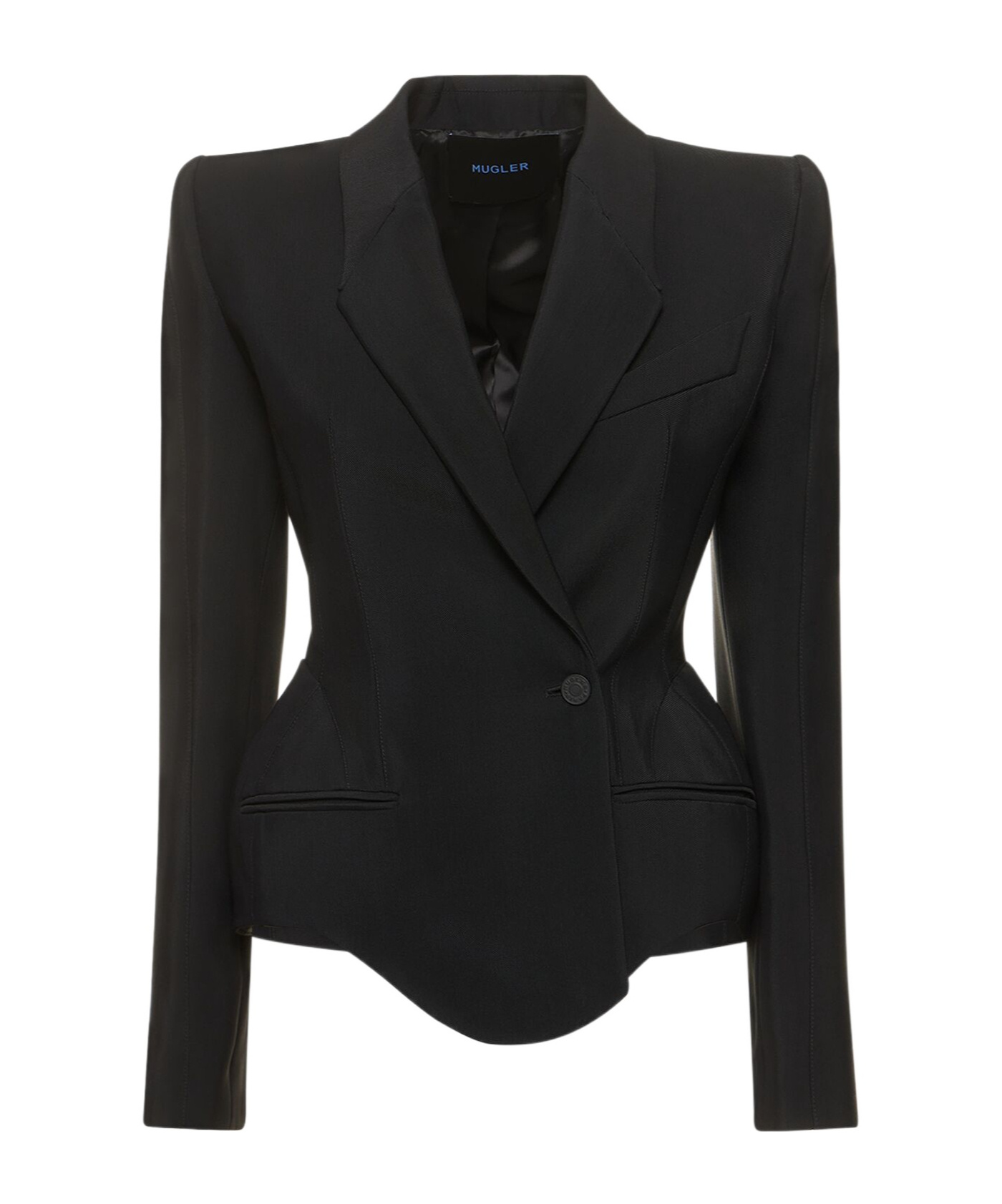Mugler Single-button Casual Jacket In Black