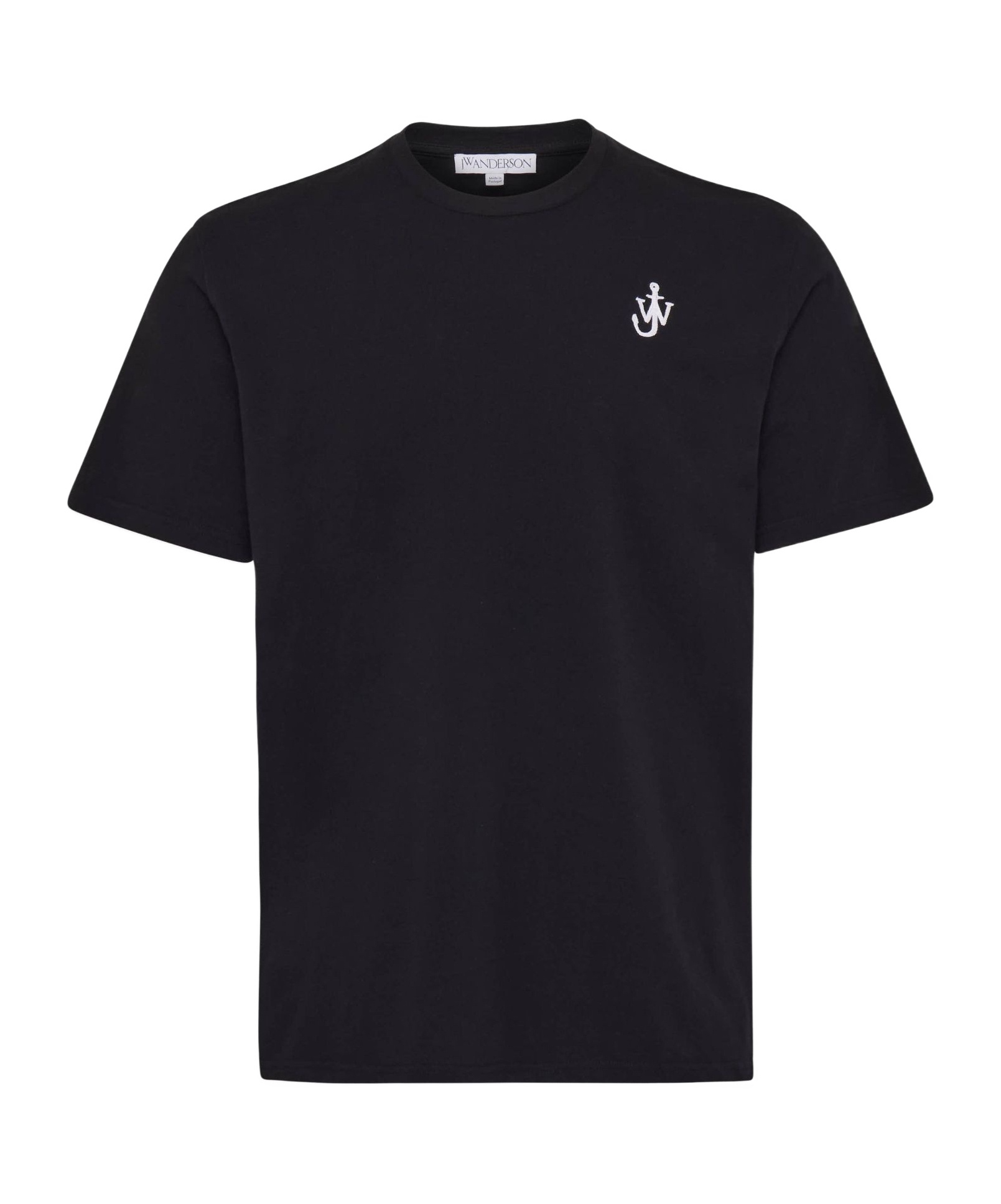 Jw Anderson Men Short Sleeves T-shirt With Logo In Black
