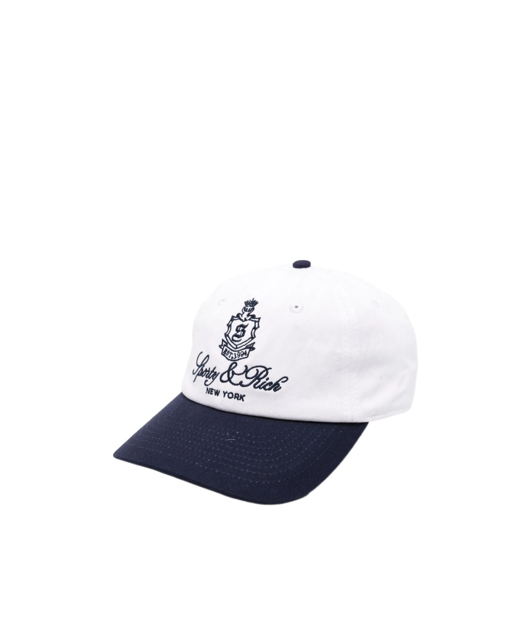Sporty And Rich Letter Logo Baseball Cap In White