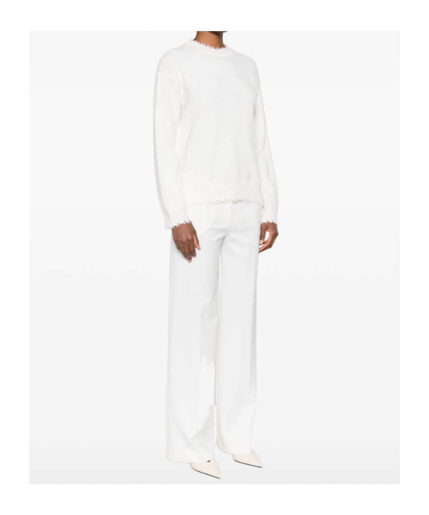 Antonelli Frayed-hem Round-neck Sweater In Multi