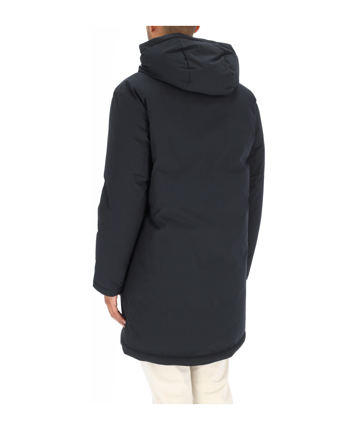 Herno Straight Hem Long-sleeved Carcoat In Green
