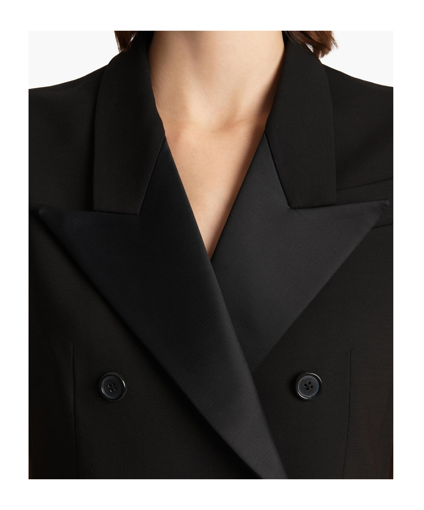Khaite Orville Double-breasted Tuxedo Vest In Black