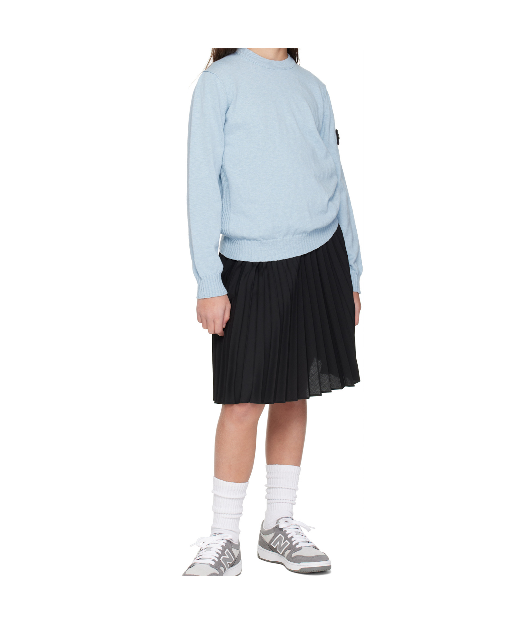 Stone Island Crewneck Sweater In Sky Blue