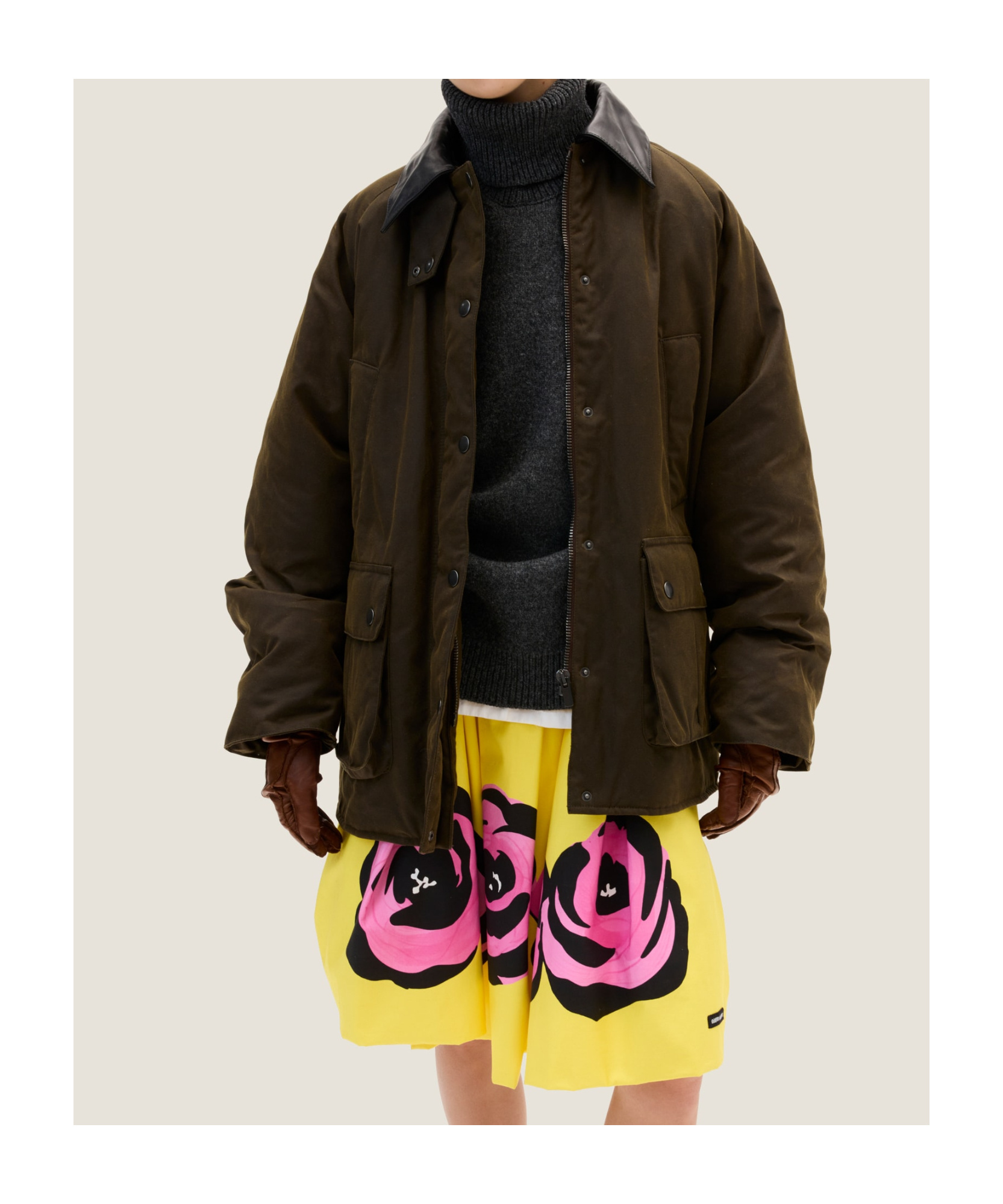 Miu Miu Waxed Canvas Blouson Jacket In Black