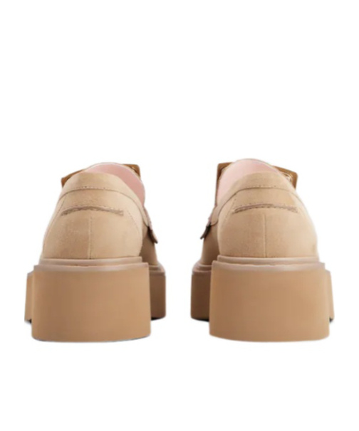 Roger Vivier Viv Rangers High Metal Loafer In Nude