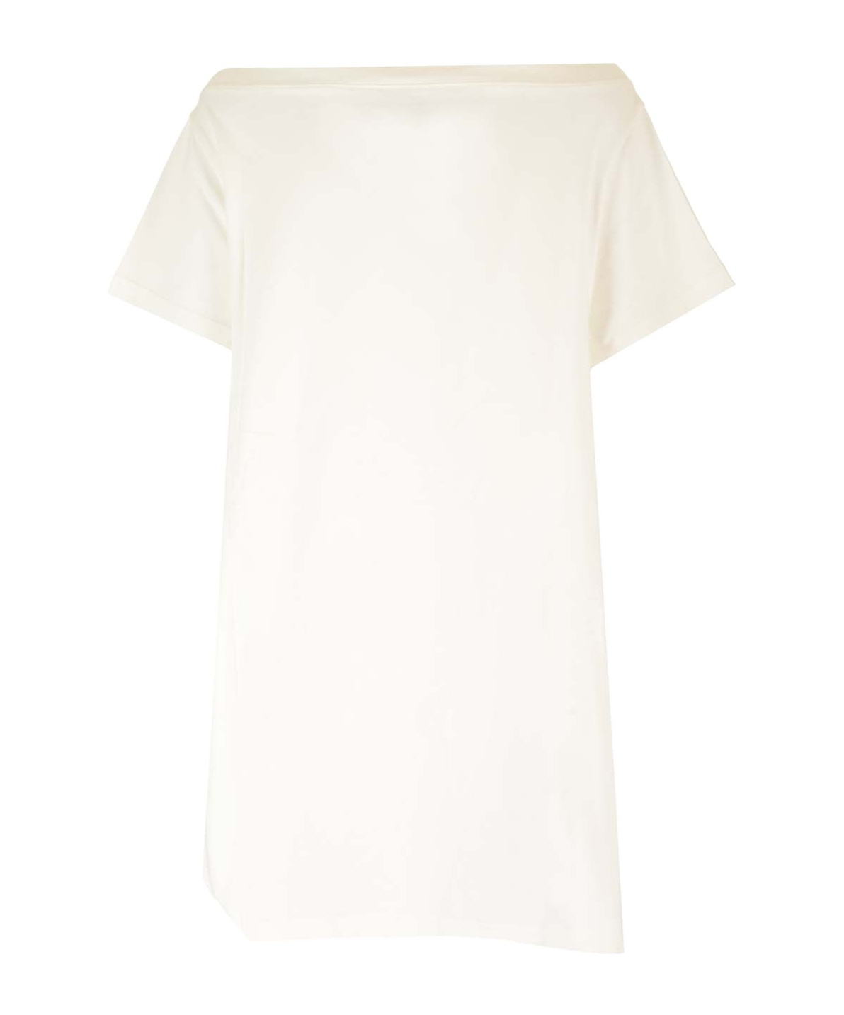 Courrèges Boat-neck Cotton Bodysuit In White