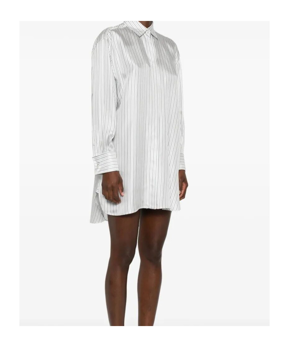 Max Mara Monviso Silk Mini Dress In White