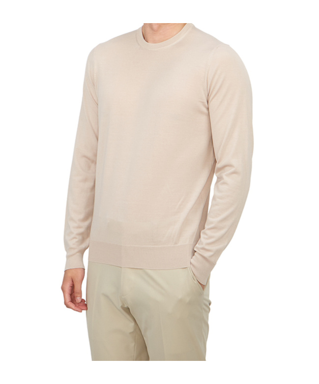 Drumohr Long-sleeved Sweater In Nude