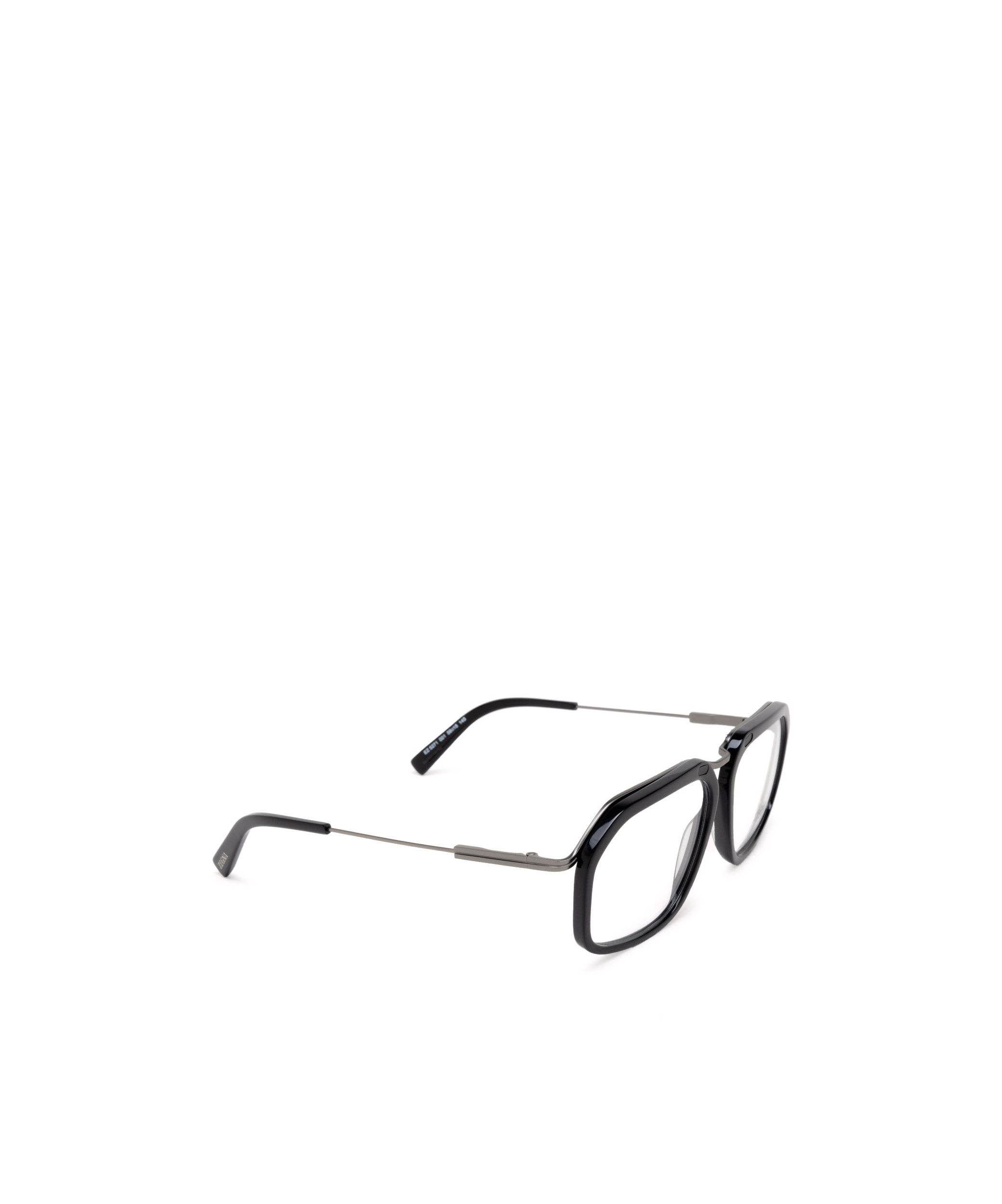 Zegna Geometric Frame Glasses In Black