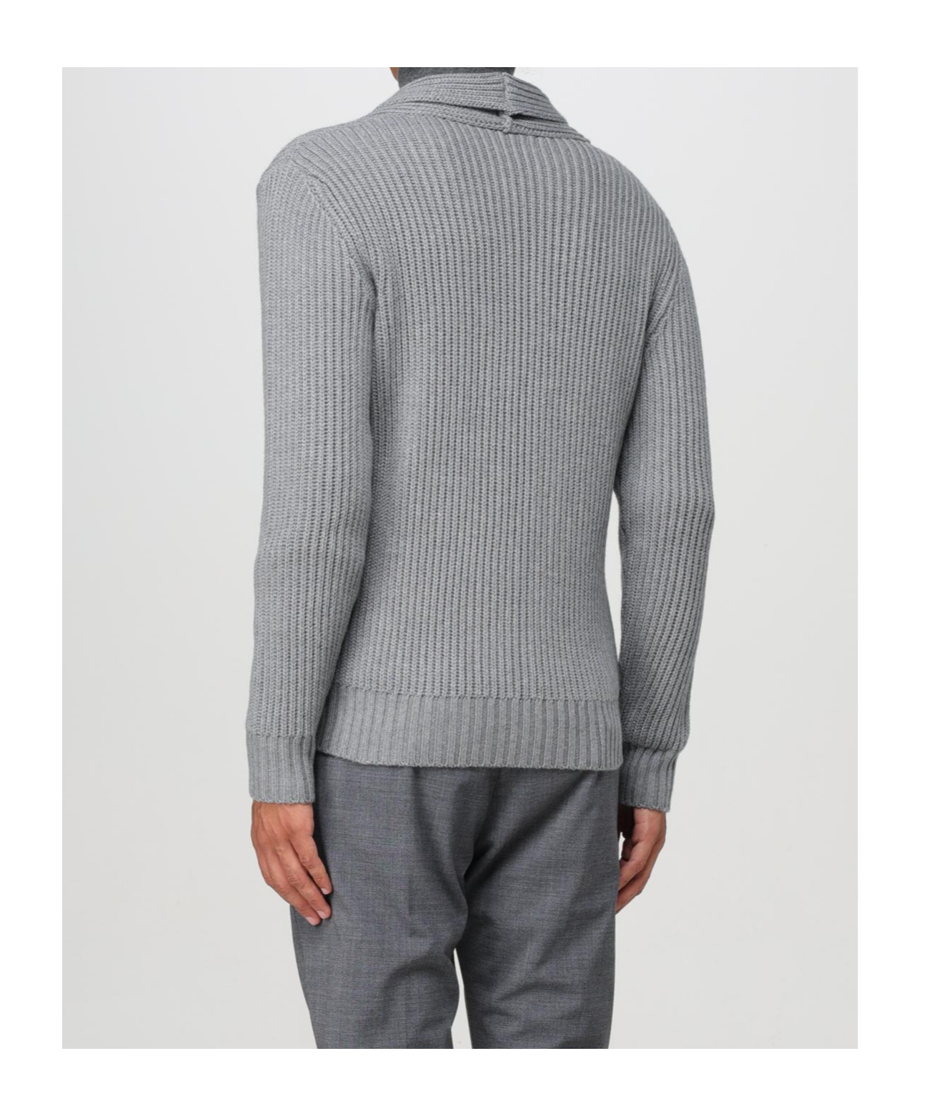 Shop Eleventy Long-sleeved Sweater In Gray