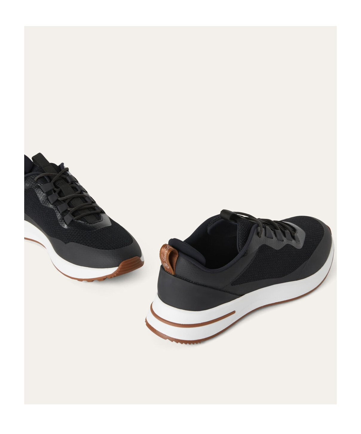 Loro Piana Men's Weekend Walk Performance Mesh Sneakers In Black
