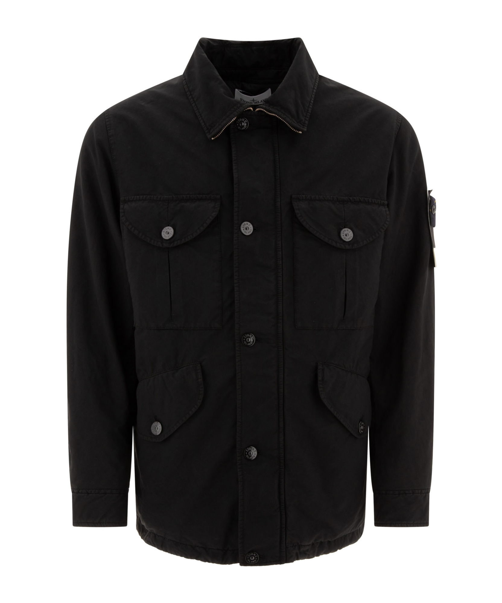 Stone Island Multi-pocket Casual Cotton Clothes In Black