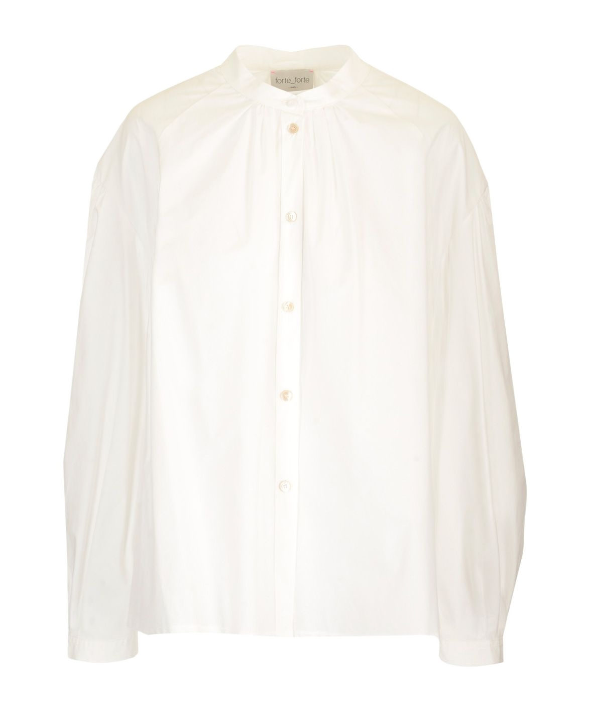Forte Forte Cotton Blend Voile Bohemian Collar Shirt In White