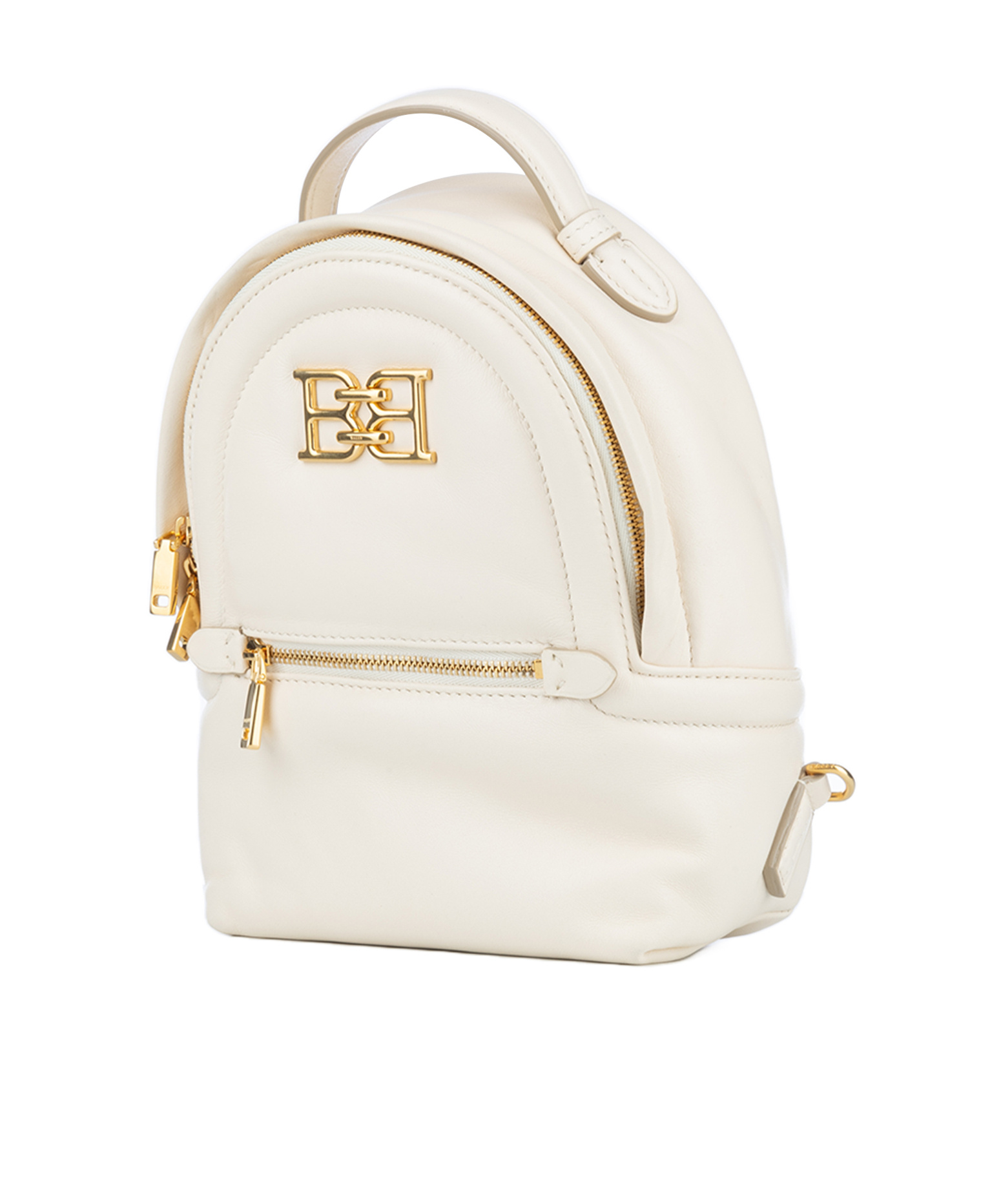 Bally Zippered Backpack In White