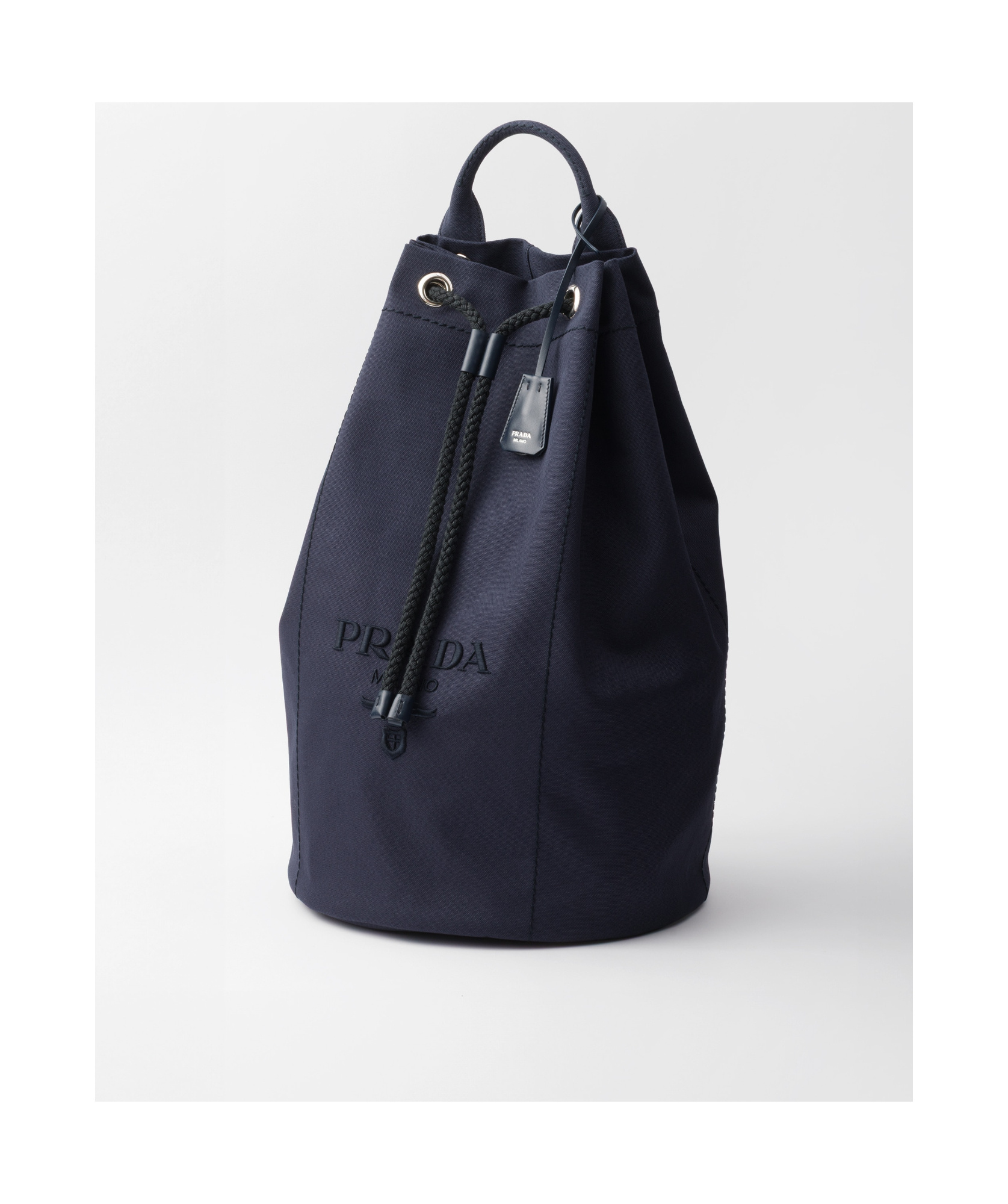 Prada Canvas Drawstring Duffle Bag