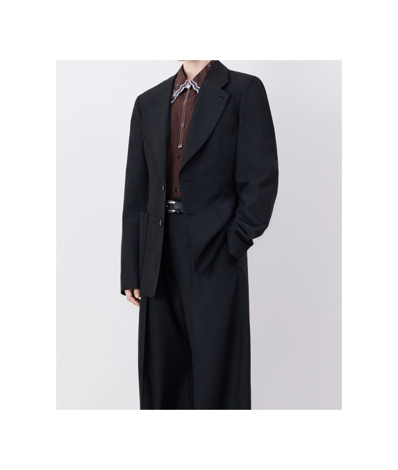 Lemaire Wool-blend Single-breasted Blazer In Black