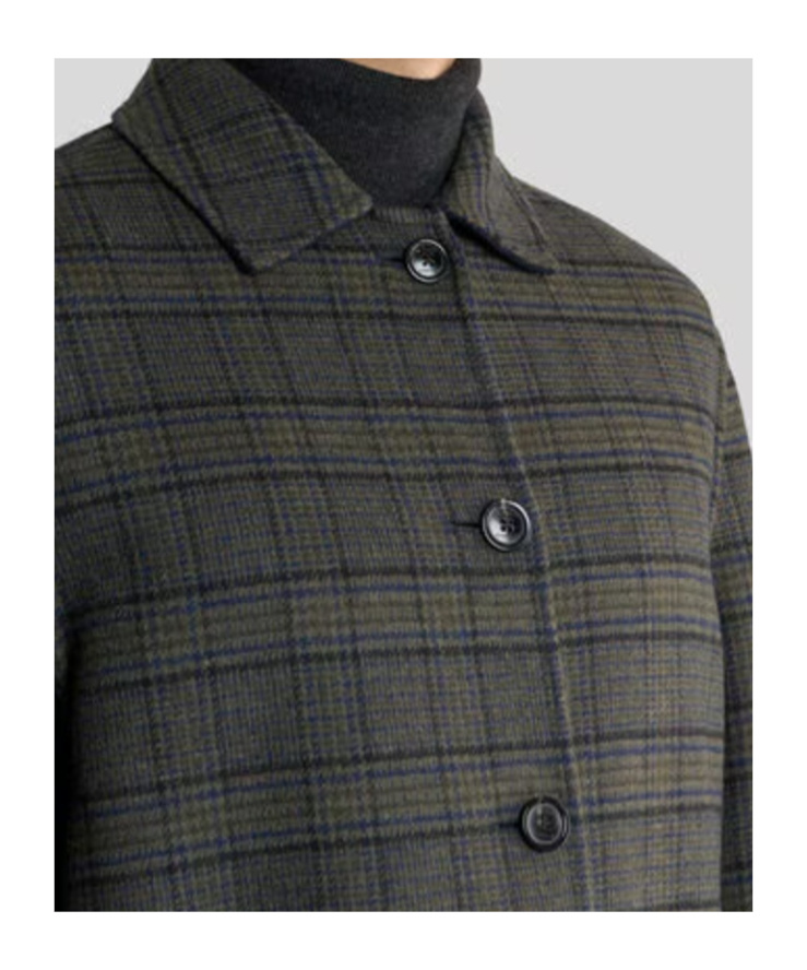 Etro Reversible Wool-blend Coat In Blue