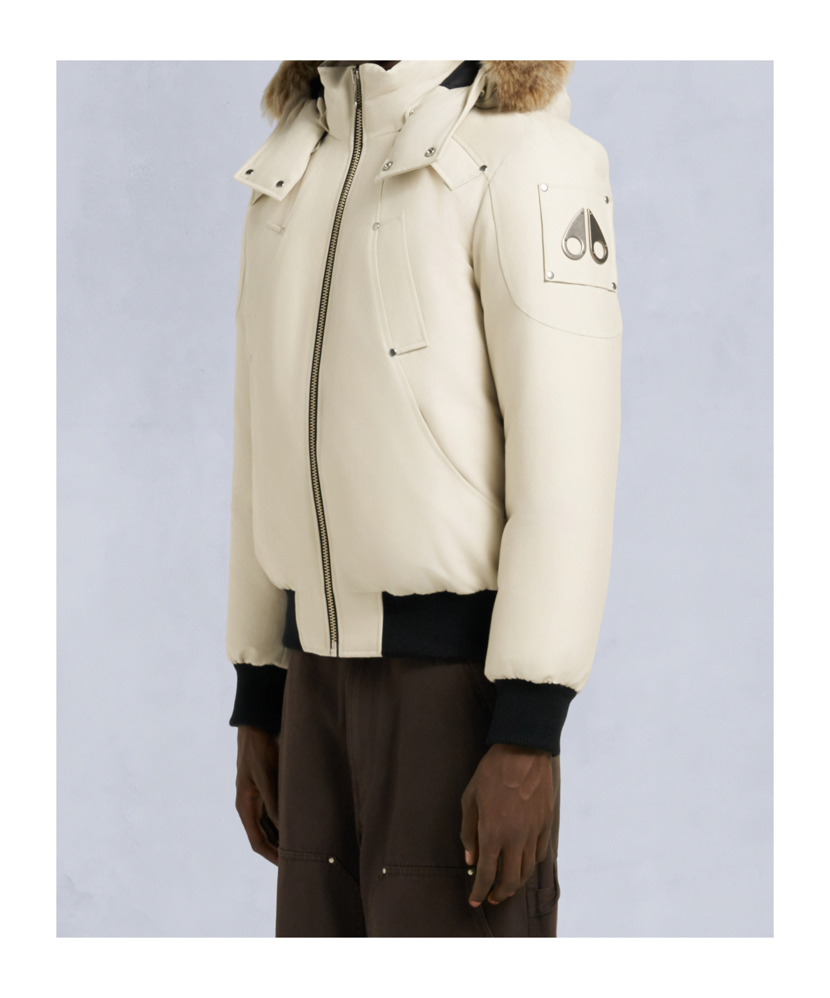 Moose Knuckles Long-sleeved Cotton Jacket In White
