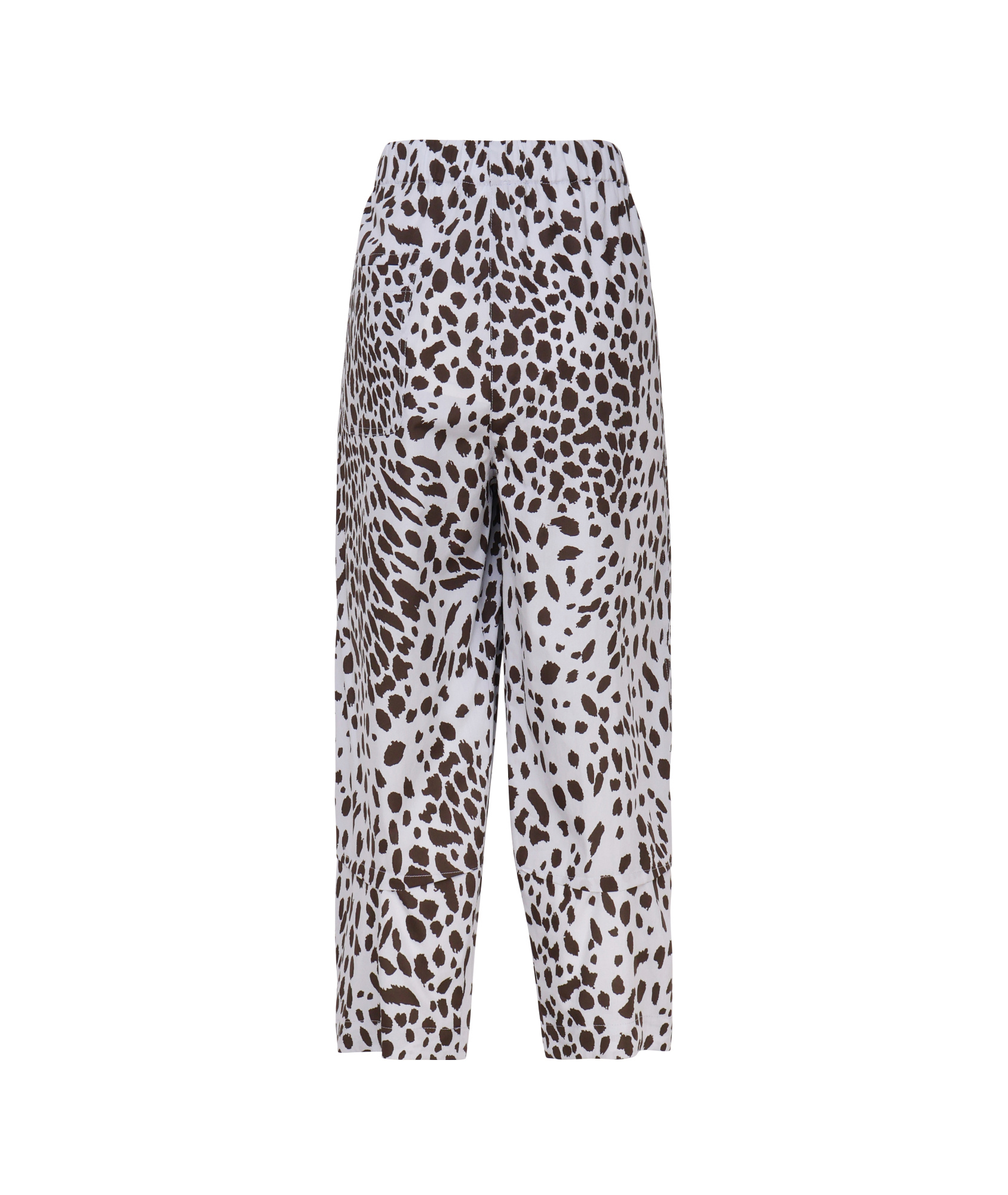 Ottod'ame Elastic Waist Casual Pants In White