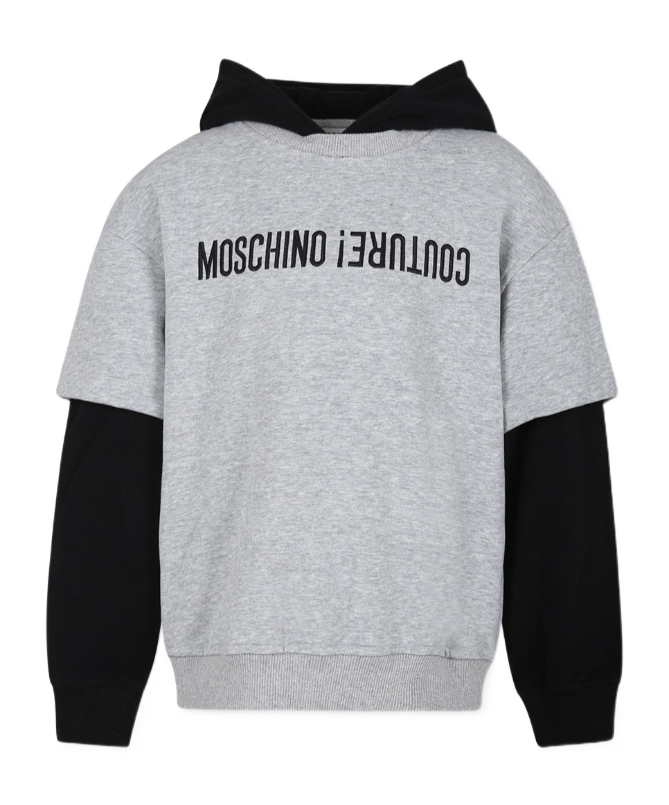 Moschino Logo Sweatshirt In Gray