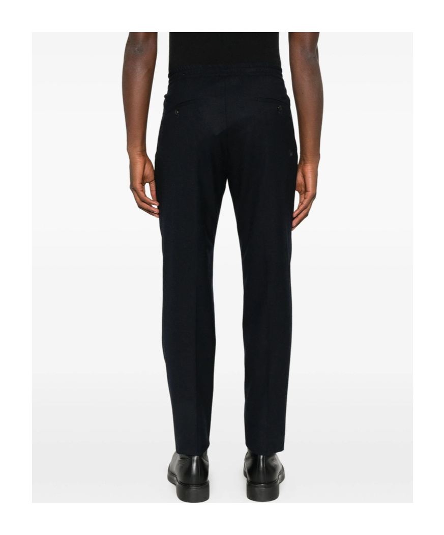Incotex Drawstring Straight-leg Trousers In Black