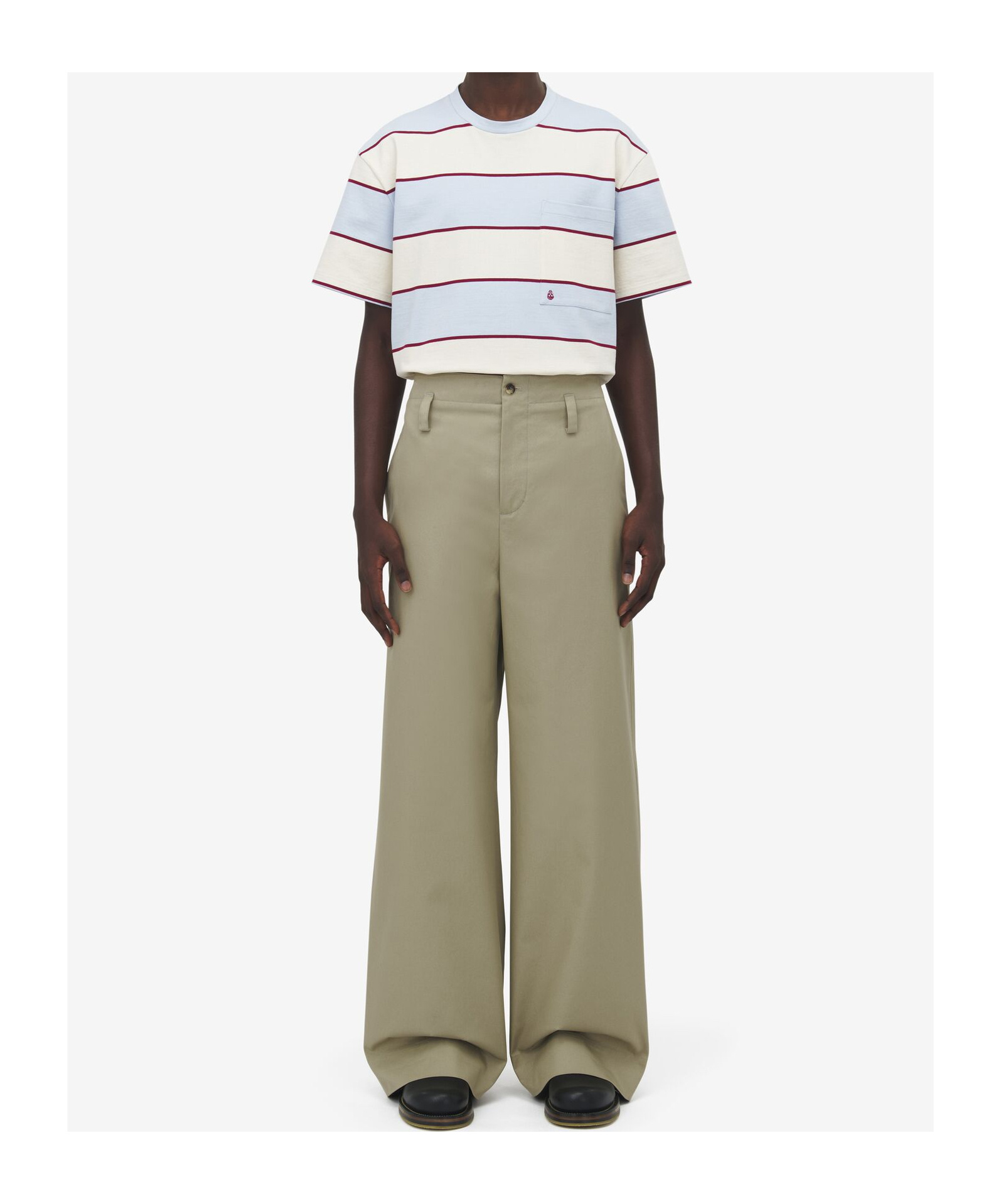 Alexander Mcqueen Alexander Mc Queen Beige Cotton Gabardine Chino Pants In Green