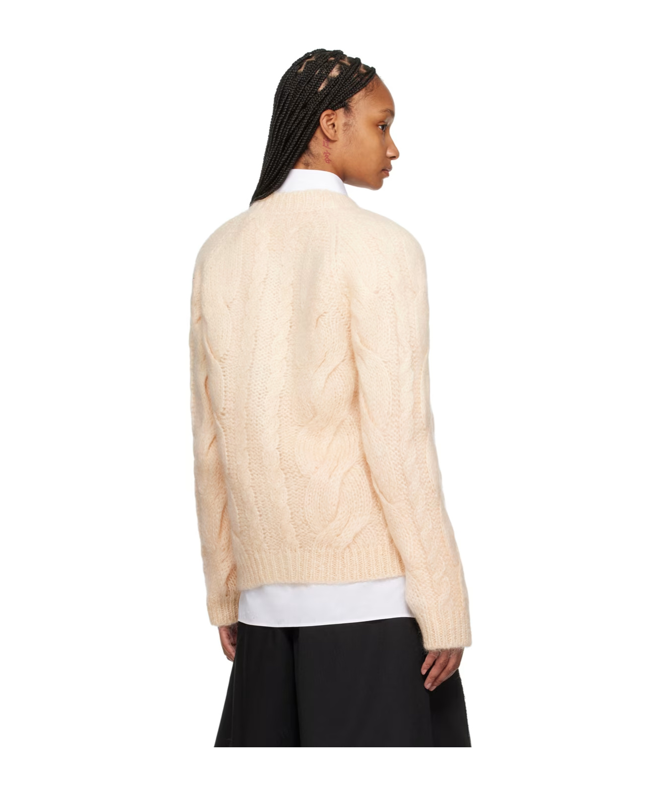 Maison Margiela Orange Raglan Cardigan In Pink