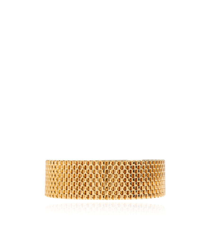 Jil Sander Grid-pattern Bracelet In Gold