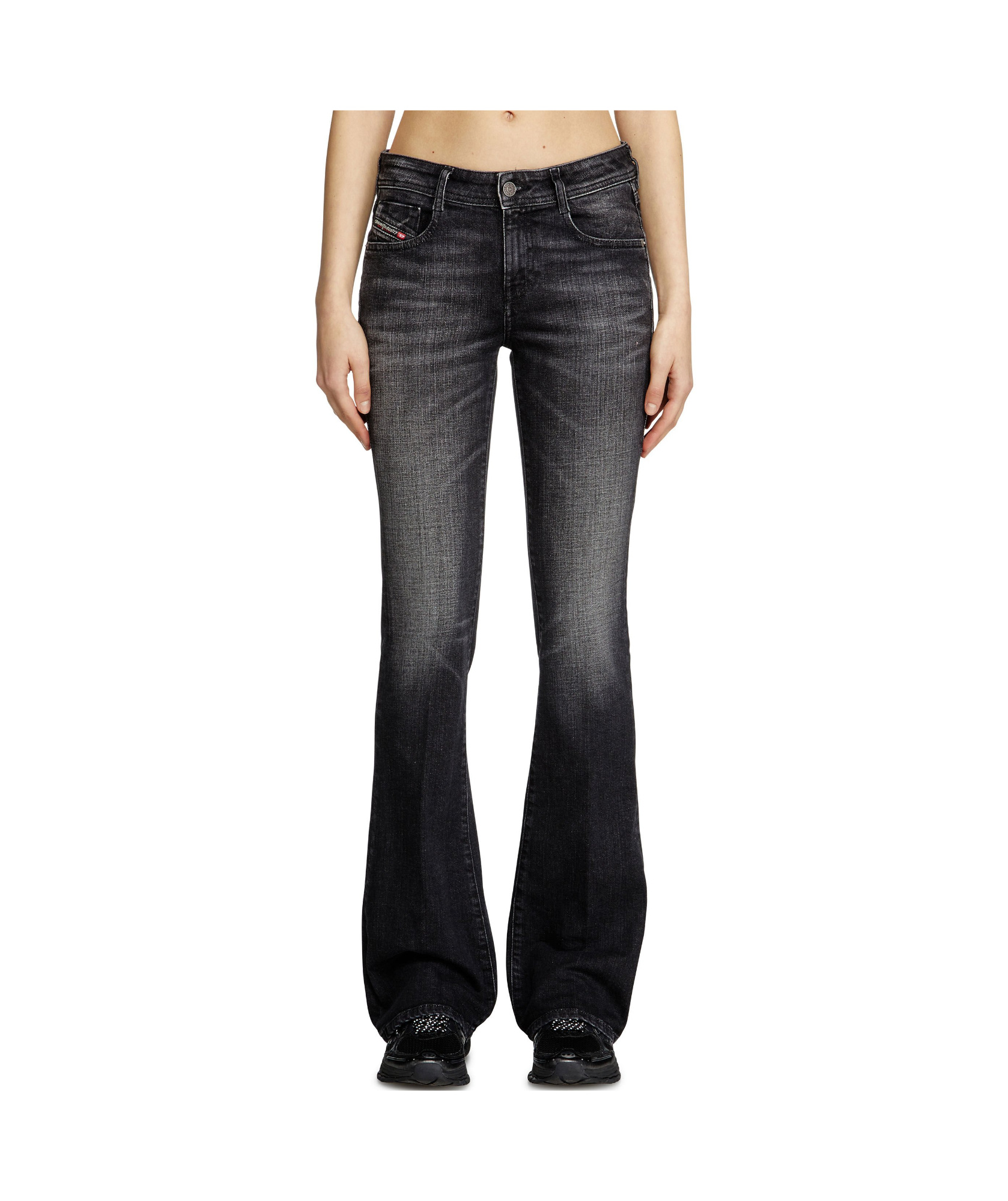 Diesel Womens 02 1969 D-ebbey Boot-cut Denim Jeans In Black