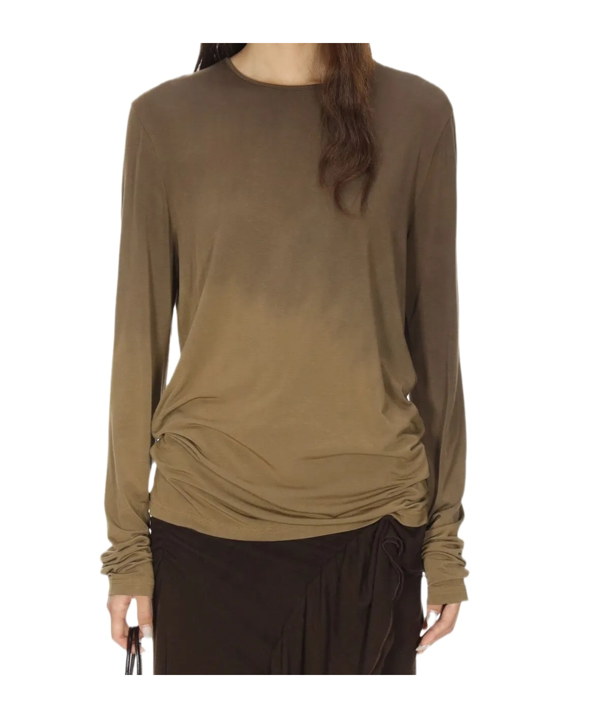 Uma Wang Long-sleeved T-shirt In Brown