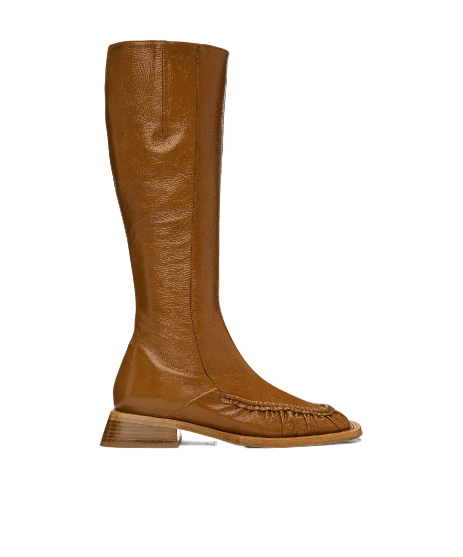 Miista Pats Zipper Boots In Brown