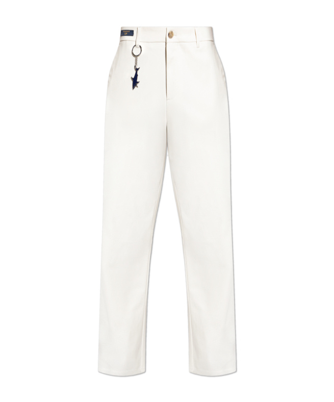 Paul & Shark Belt Loops Slacks In White