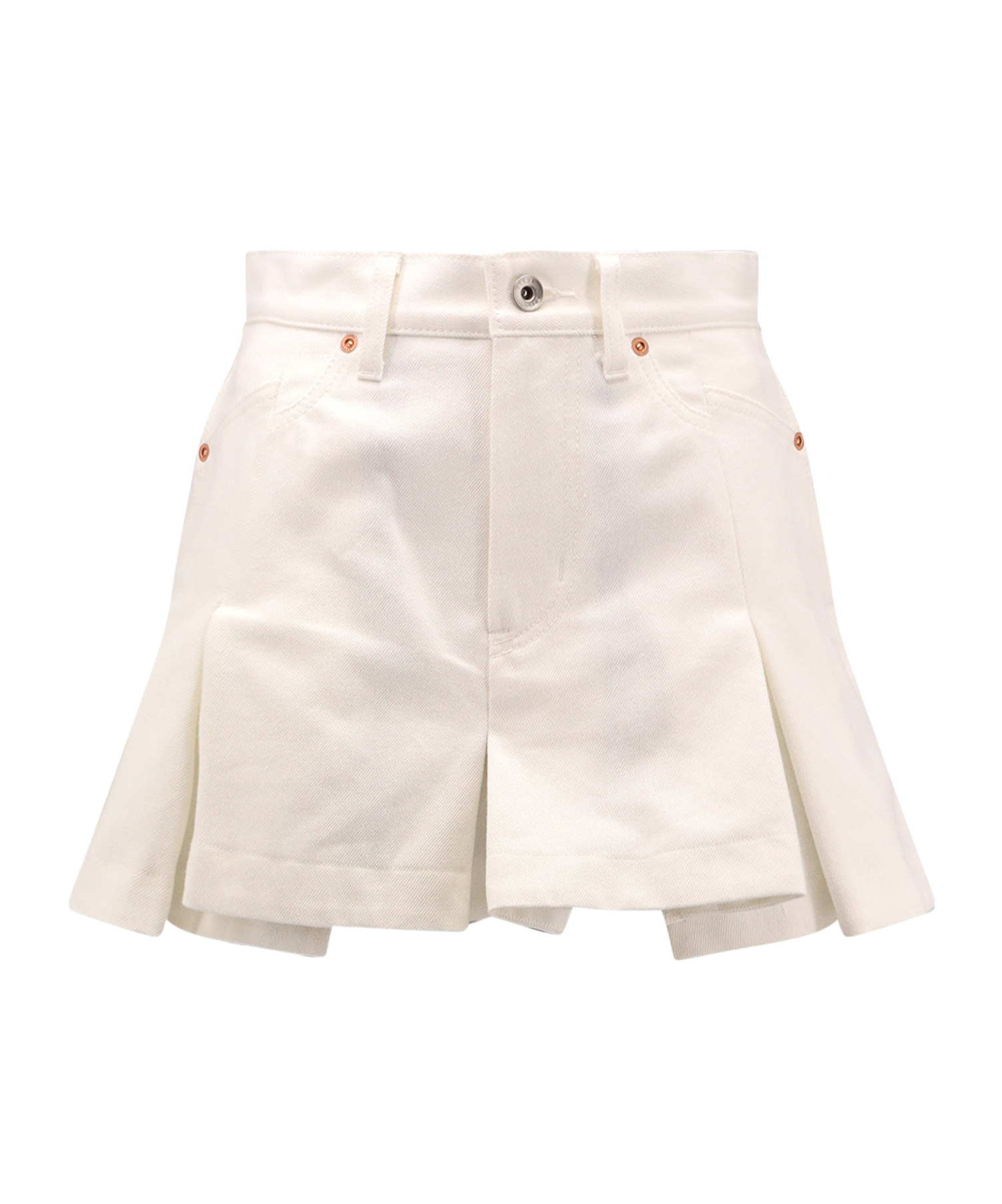 SACAI DENIM MIX SHORTS