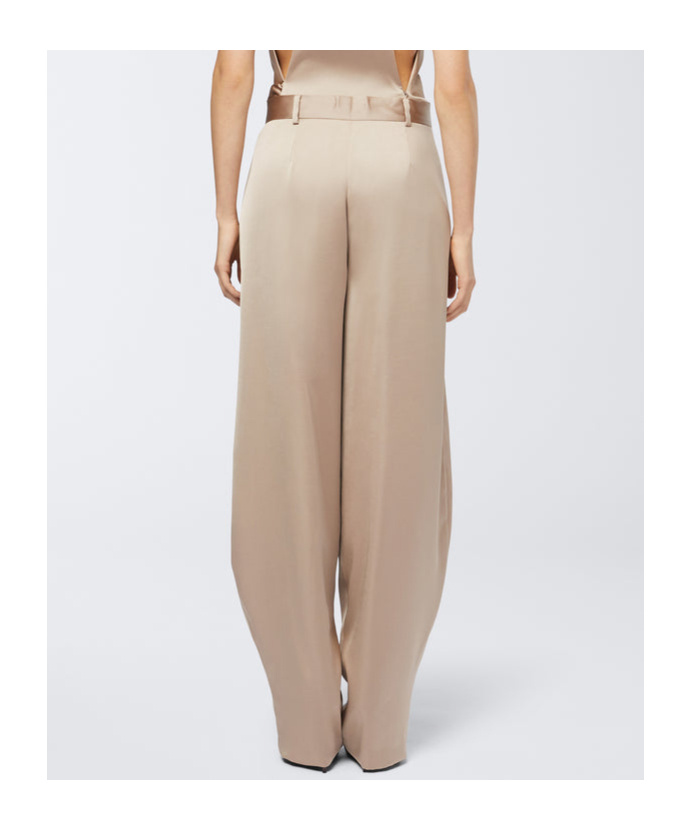 The Andamane Belt-loop Casual Pants In Nude