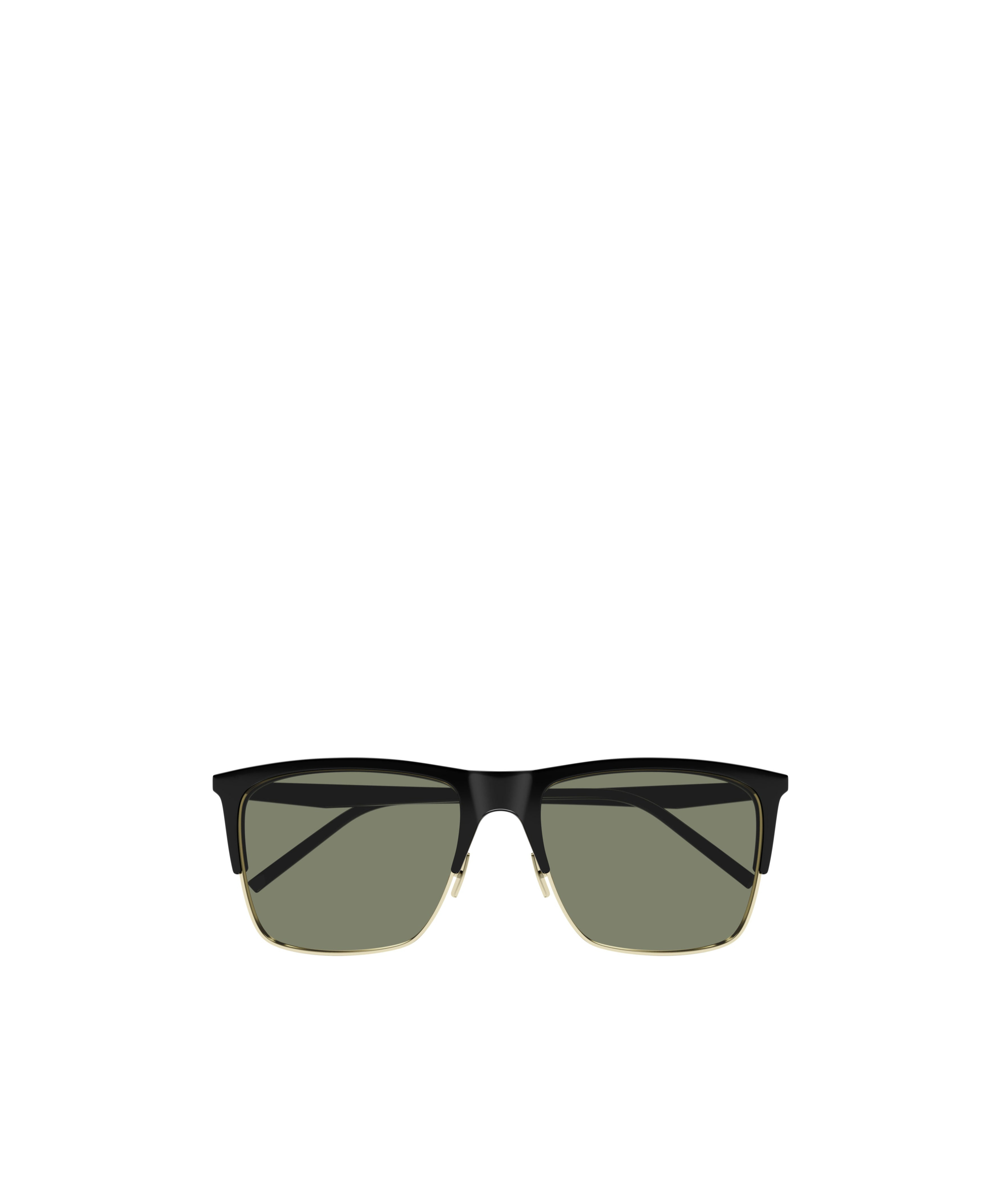 Saint Laurent Rectangular Sunglasses In Green
