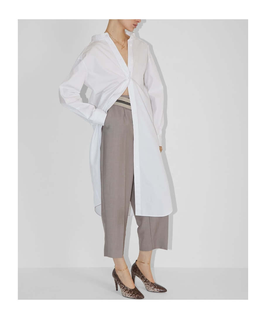 Fendi Abito In Popeline Bianco In White