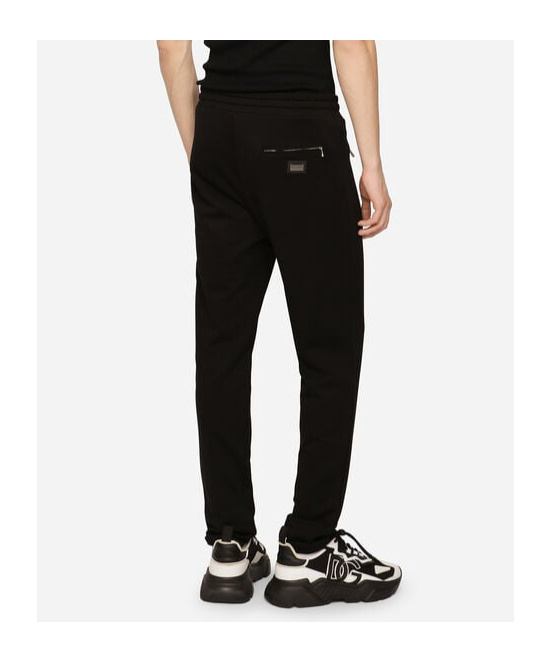 Dolce & Gabbana Logo Zipper Detail Sweatpants In Black