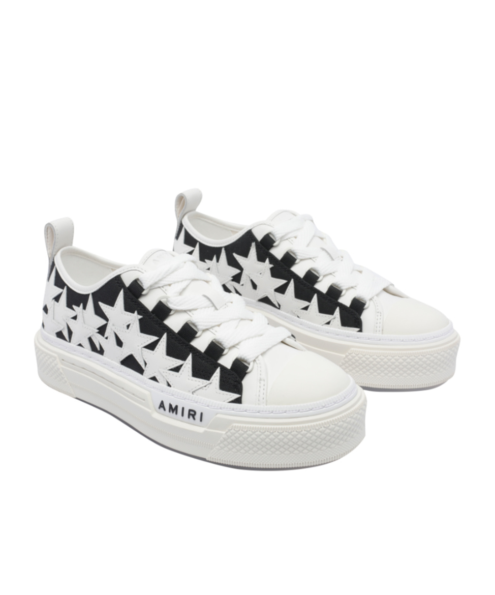 Amiri Star Pattern Rubber Sole Sneakers In White