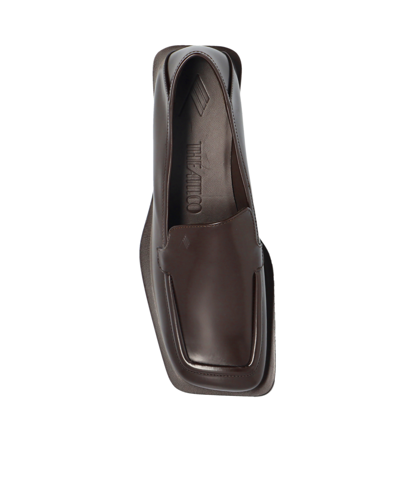 Attico The  Square-toe Loafers In Black