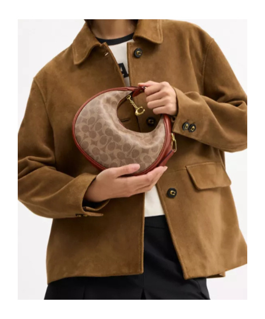 Coach Jonie Bag 22 In Signature Canvas In Brown