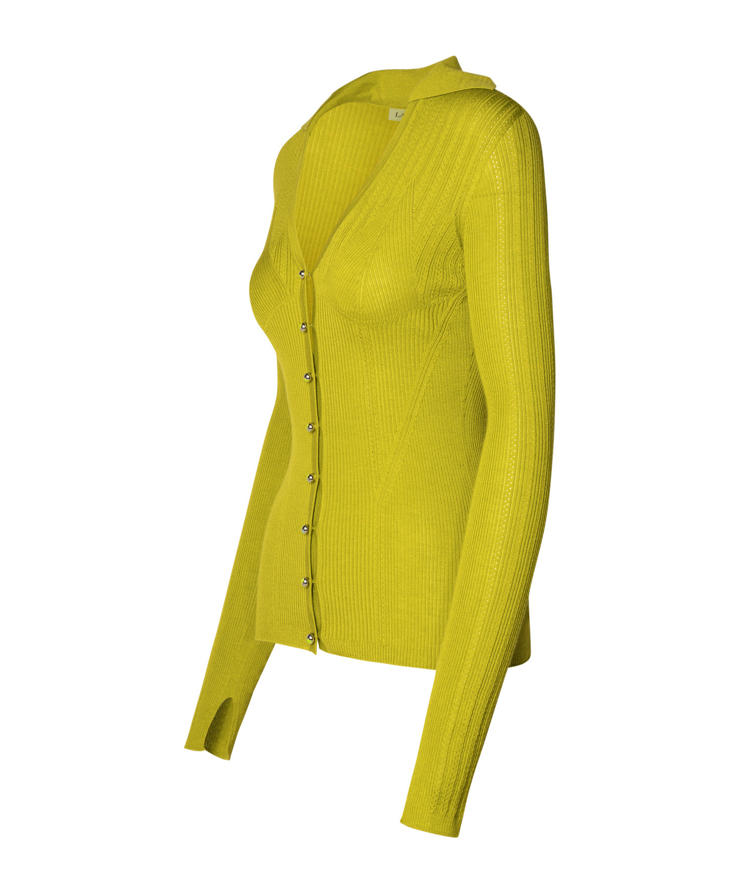 LANVIN LANVIN V-NECK RIBBED-KNIT BUTTONED CARDIGAN