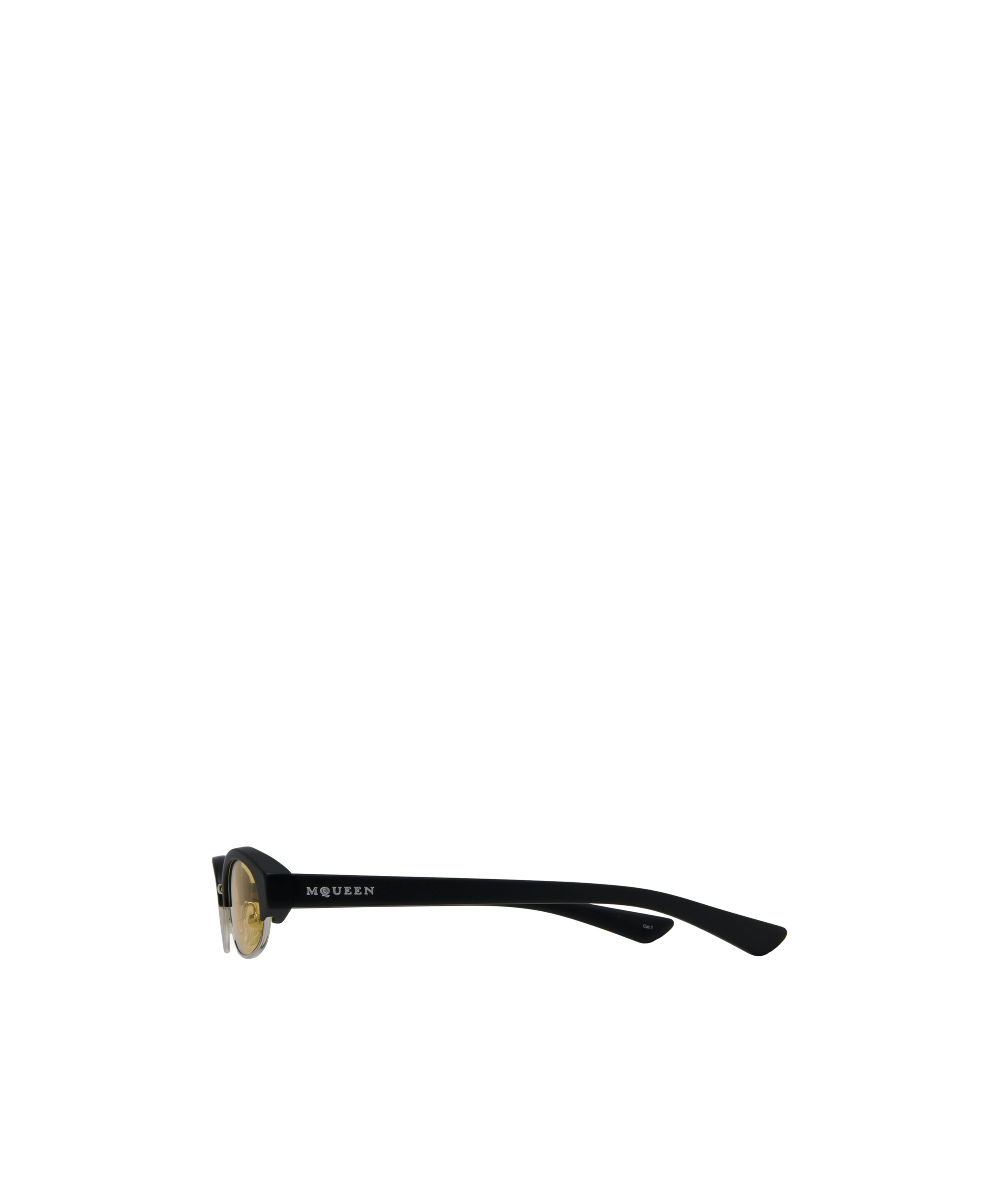 Alexander Mcqueen Geometric Frame Sunglasses In Black