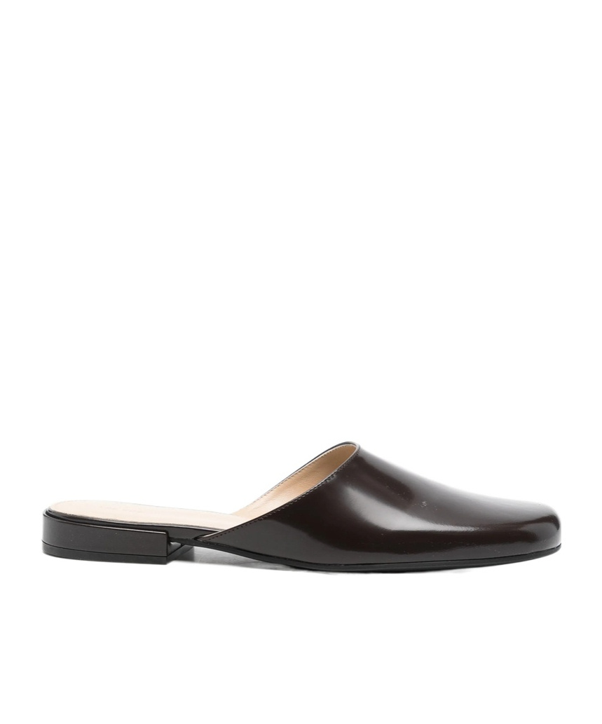 The Row Open-toe Flat Sandals In Black